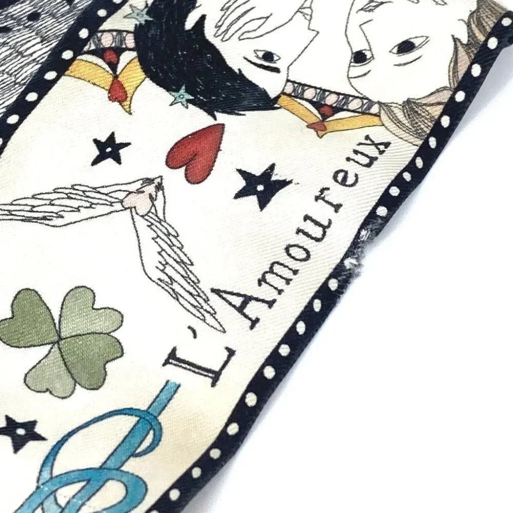 AUTHENTICITTY GUARANTEED Dior Heart pattern Mitsua BandeauScarf Scarf Multicolor